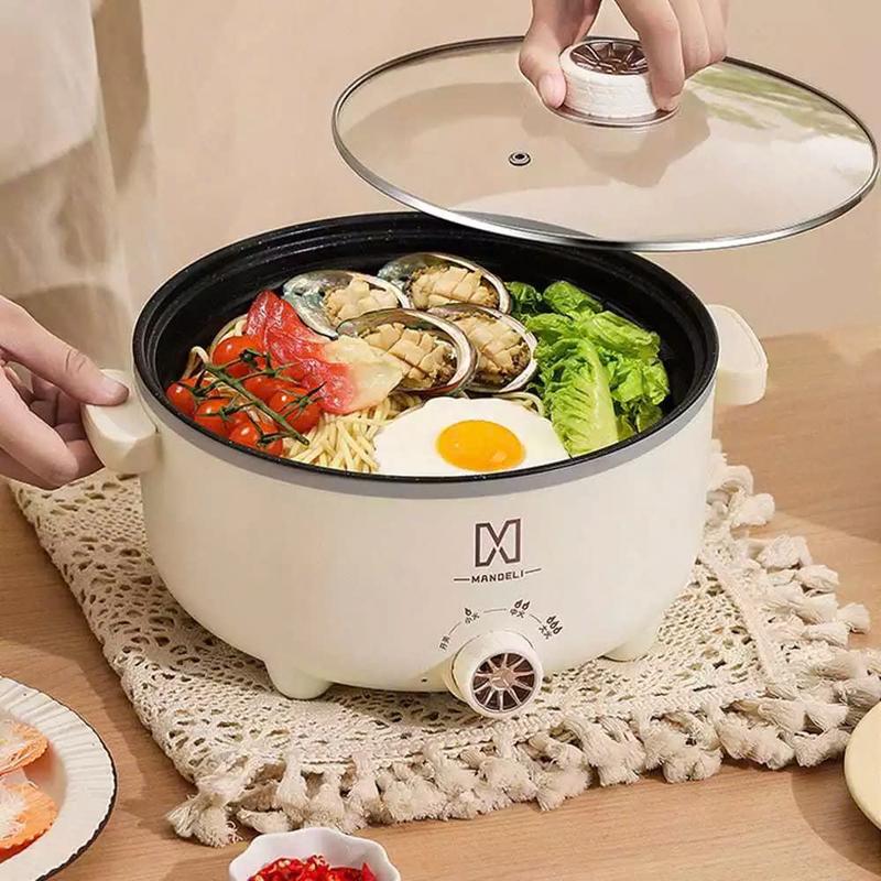 Product Introduction of [HÀNG XẢ]Nồi Lẩu Điện Mandeli 2 Tầng 28cm Kèm Giá Hấp Tiện Lợi, Nồi Lẩu Điện Đa Năng Công Suất 1000W Tráng Men Chống Dính Cao Cấp ,Có Bảo Hành 36