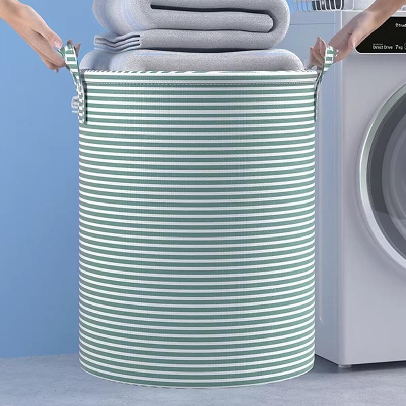 Product Introduction of New Foldable Laundry Basket Large Capacity Dirty Clothes Storage Basket Household Sundries Cotton and Linen Storage Bag 21