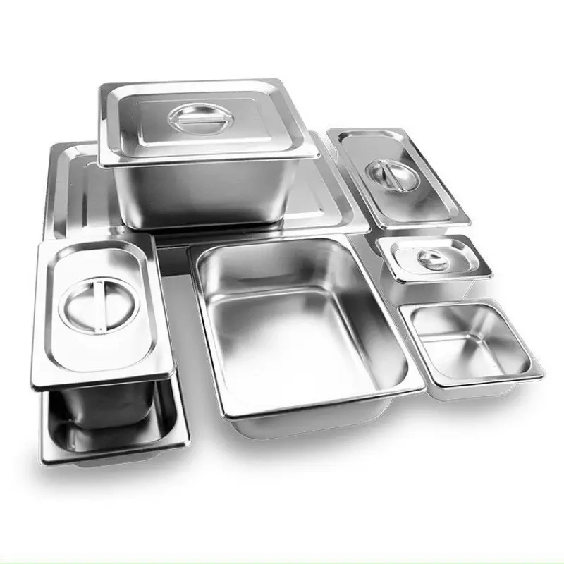 Khay inox đựng topping thạch size 1/3 (32,5*17,5) inox 304 cao cấp 3