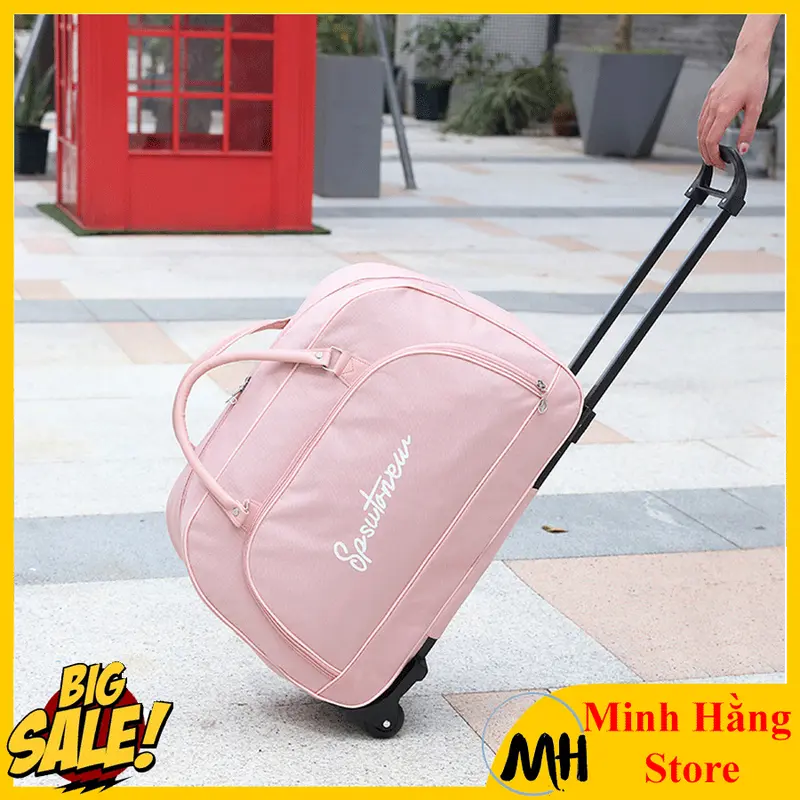 Vali du lịch 2 bánh gập gọn cỡ lớn siêu nhẹ phong cách Hàn Quốc cho nam và nữ, túi xách du lịch giá rẻ 0