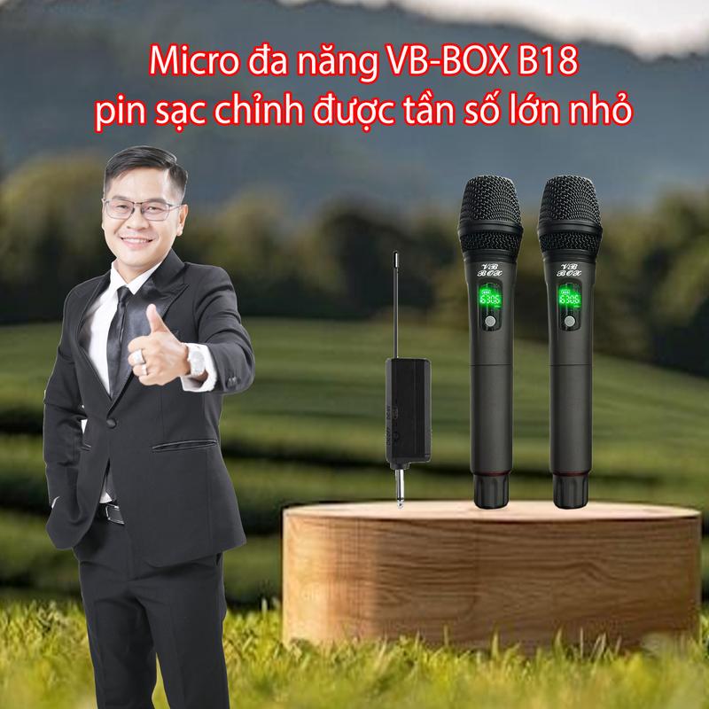 Micro đa năng VB-BOX B18 pin sạc chỉnh được tần số lớn nhỏ