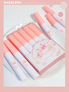 [5 PCS] Mugeleen Velvet Cake Lip Gloss Matte - Paket 5 Warna Matte Tidak Lengket & Longlasting Cocok untuk Penggunaan Sehari-hari Kemasan Simpel Mudah Dibawa