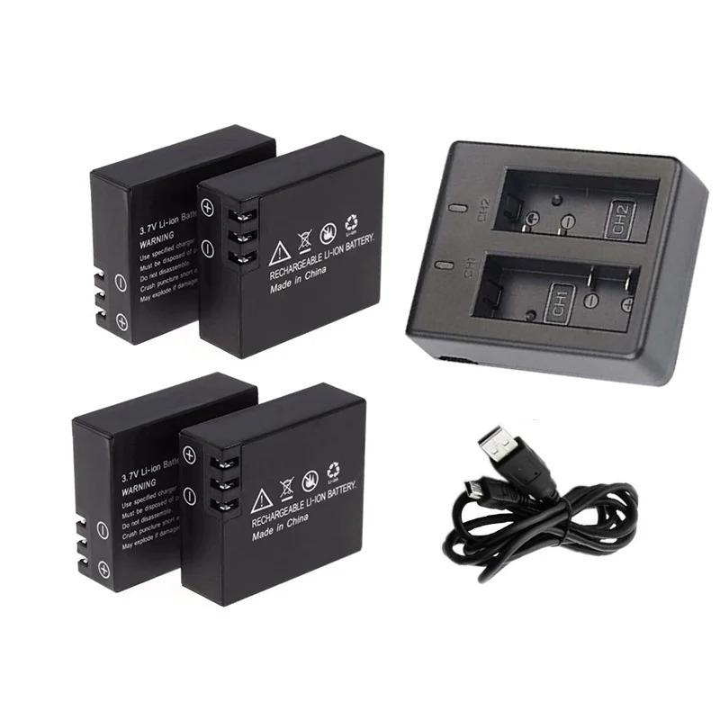 Vhbw 3 Batterie Al Litio Compatibili Con Action Cam SJ4000 – 900mAh Con Infochip, Sostituiscono SJ4000B - 3
