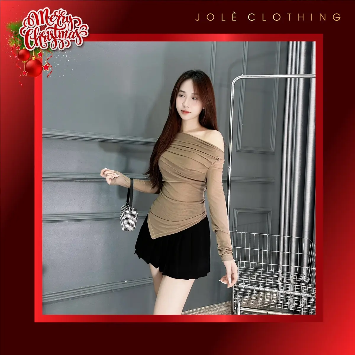 Áo lưới,vạt chéo,mặc 3 kiểu cổ.