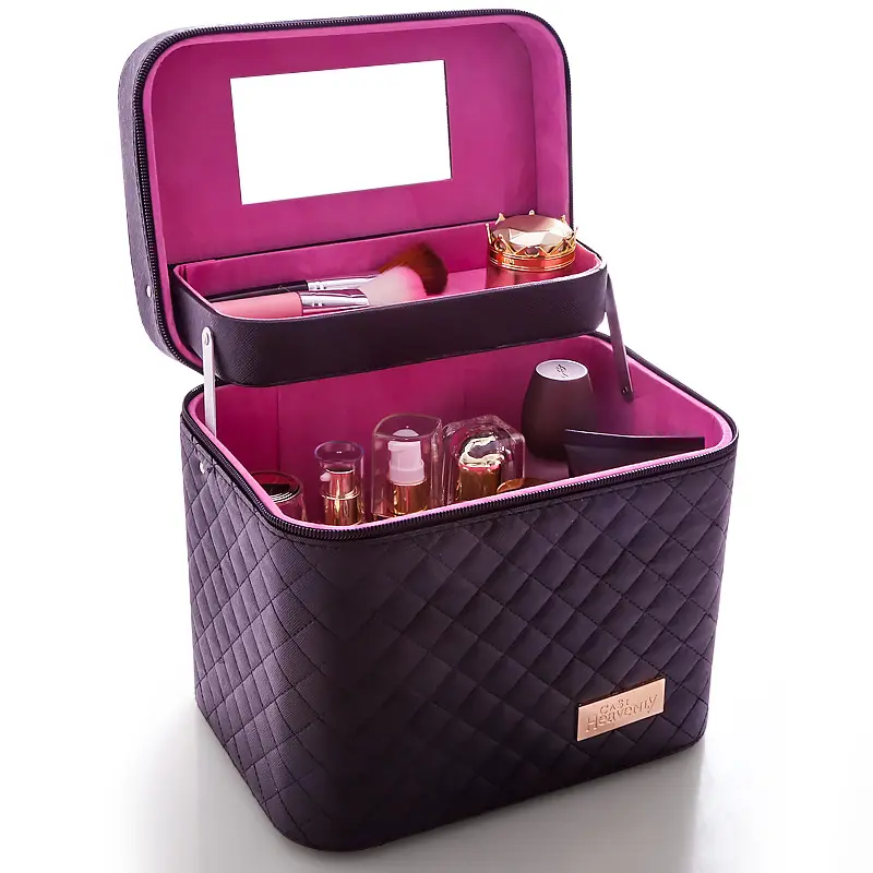 FLYHIGH BEU030 1 tray กล่องเก็บเครื่องสำอางสำหรับพกพา สวยหรู Cosmetic Box