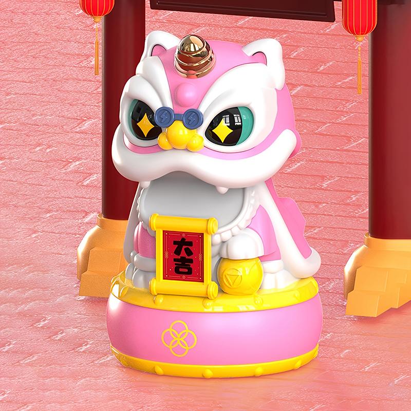Product Introduction of Mascot Ornament Chinese Style Lucky Dancing Lion Model Solar Powered Home Decoration Holiday Gifts Bring Wealth Good Fortune Electronic Plastic 25