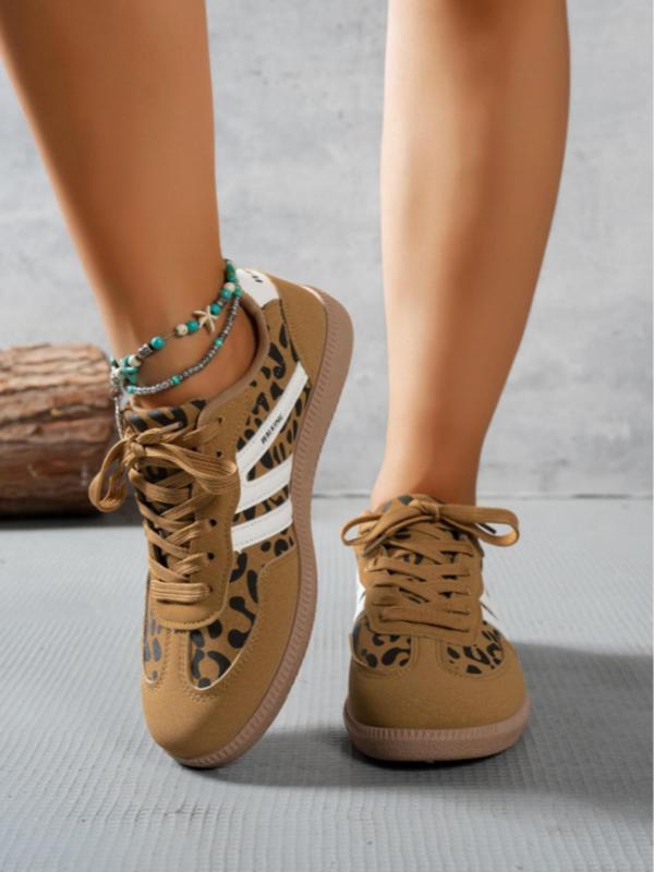 Women's Vintage Fashionable Colorblock Lace Up Walking Shoes, Casual Comfortable Sports Shoes for Outdoor, Lightweight Breathable Non-slip Sneakers for Daily Wear 1