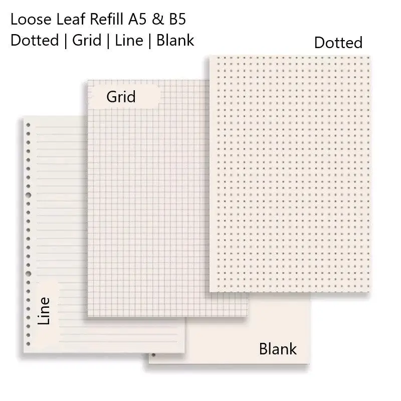 (DTS) Loose Leaf A5 Refill Binder 20 Lubang / Hole 50 Shets Loose Leaf Special Binder ,Loose Leaf Paper Kertas
