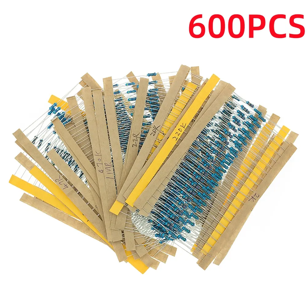 300pcs 600pcs 1/4W Resistance 1% 30 Kind Each 10pcs/20pcs Film Resistor Assorted Kit