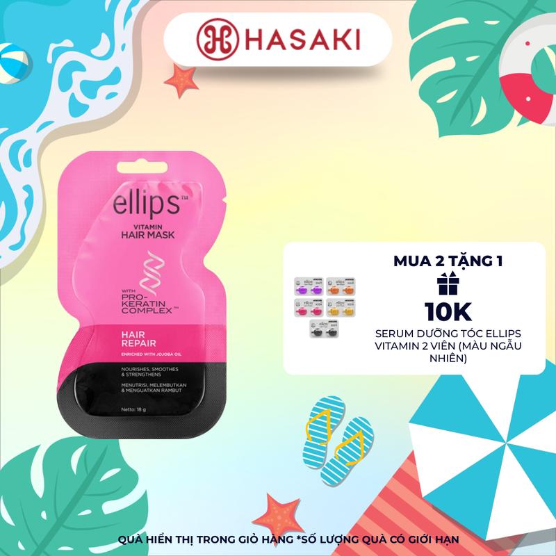 [MUA 2 TẶNG 1] Kem Ủ Tóc Ellips Keratin Hỗ Trợ Phục Hồi Hư Tổn 18g | HASAKI BEAUTY Women Nữ