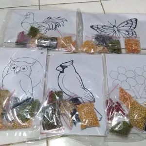 kolase biji bijian tempel sendiri prakarya sekolah