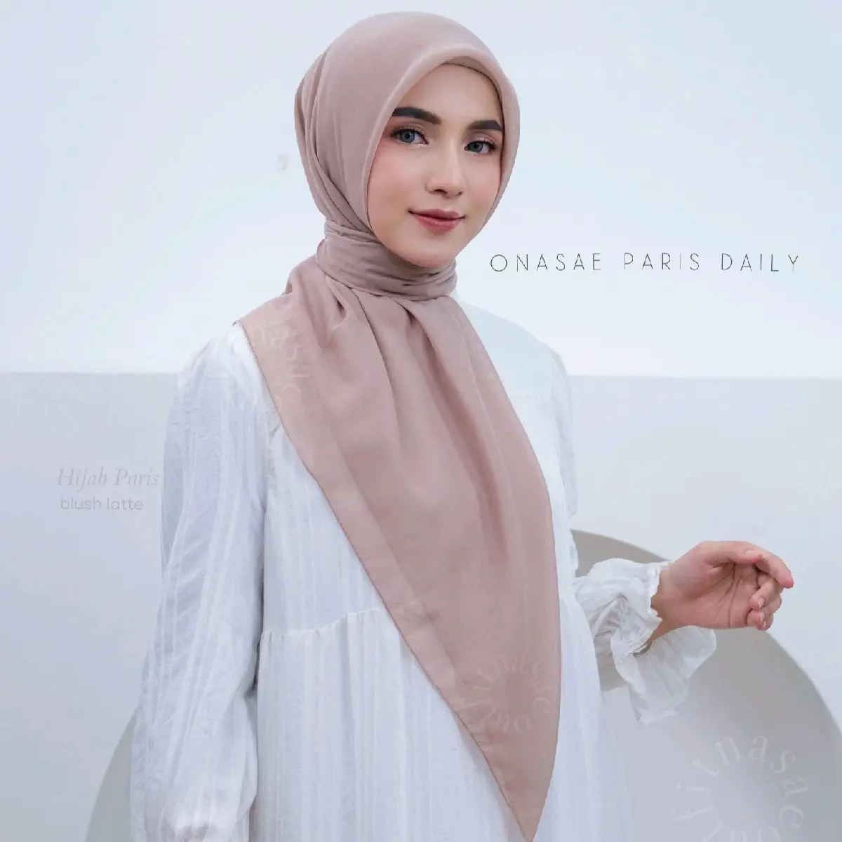 ONASAE Hijab Paris Segi Empat Jilbab Paris Jadul Japan Muslim Square Katun Nyaman
