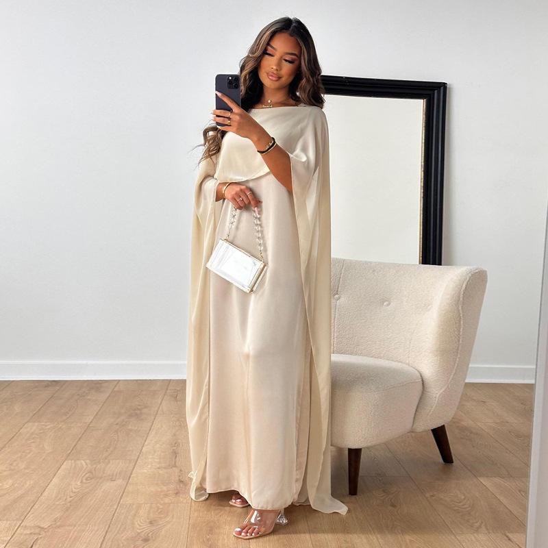 Product Introduction of Abaya Dress Muslim round Neck Loose Big Hem Chiffon Daily wear Elegant Comfort Eid Ramadan Wedding Prayer  Kaftan Jilbab  Modest fashion Islamic clothing Kain Sarong Kain Baju Kurung Asian Muslim wear Trendy Plus size Affordable New collection Women Lady 5