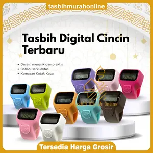 Tasbihmurahonline [BARU] Tasbih Cincin Digital LED Warna Pink + GRATIS Kemasan Kotak Akrilik Tersedia Harga Grosir - Muslim