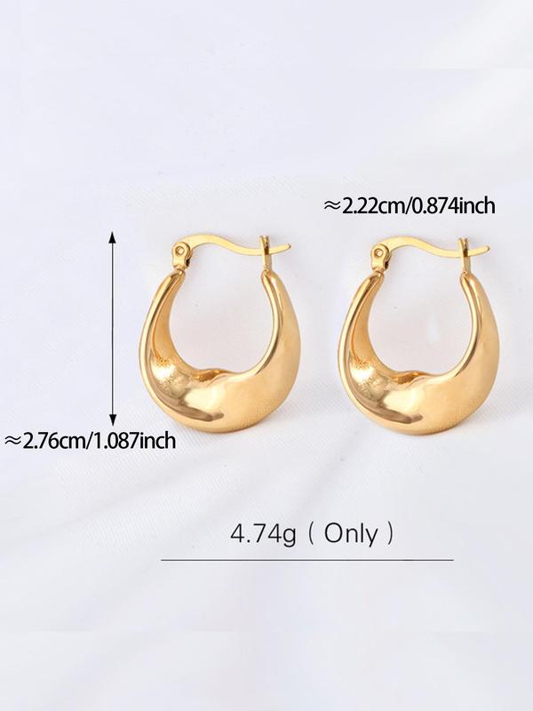 Vintage Hoop Earrings, Fashionable Jewelry for Women, Daily Decor, Trendy All-match & Exquisite Jewelry for Birthday Gift 1