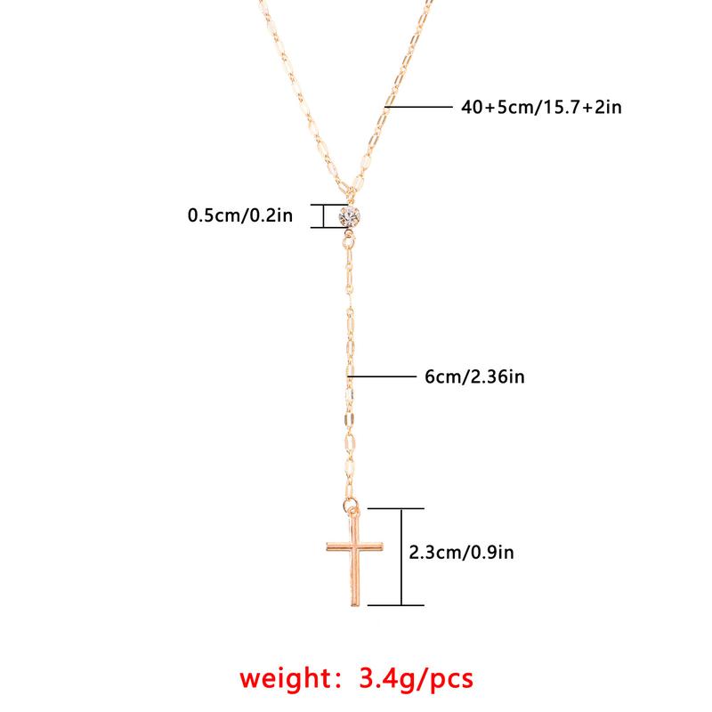 Vòng Cổ Mặt Dây Chuyền Xương Đòn Chữ Thập Cổ Điển Thời Trang, Dành Cho Nữ, 1 Chiếc, Hàng Mới Về Women Trang Sức Chain Jewelry Women Trang Sức dâ y c huyền 2