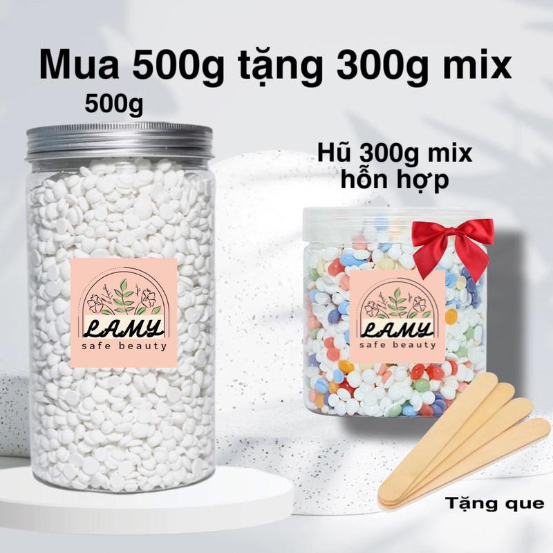 [TẶNG 300G] Hũ 500g sáp wax lông sữa dừa cao cấp coconut tẩy sạch đa vùng lông tay chân nách dùng cho cả da nhạy cảm