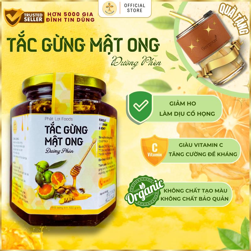 TẮC GỪNG MẬT ONG ĐƯỜNG PHÈN PHÁT LỢI FOODS - giải cảm, giảm ho, xoa dịu cơn đau cổ họng, thành phần tự nhiên