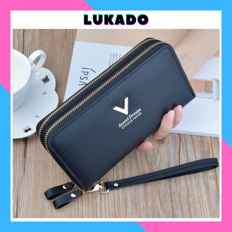  Ví dài cầm tay 2 ngăn đẹp thời trang Hàn Quốc sang trọng cute dễ thương đựng điện thoại cao cấp giá rẻ LUKADO VDCT20 