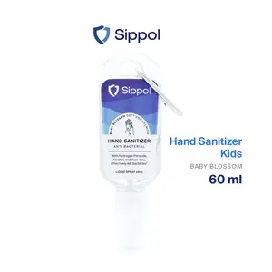 Sippol Hand Sanitizer Carabiner 60 ml [Baby Blossom] / Antiseptik Pembersih Tangan Anti Bakteri Botol Gantungan Tas Praktis Lucu Estetik