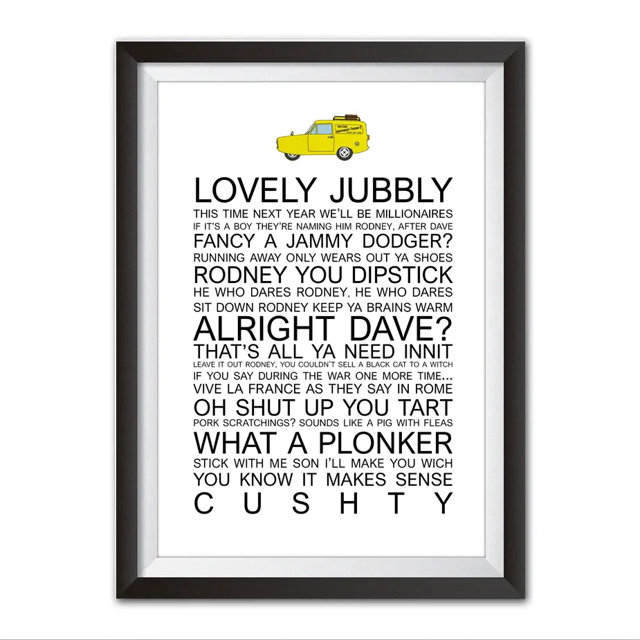 ONLY FOOLS AND HORSES DEL BOY RODNEY UNCLE ALBERT TRIGGER QUOTES A4 PRINT