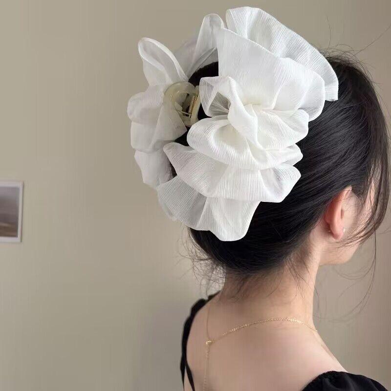 Kẹp Tóc, Cỡ Lớn, Màu Đen, Phong Cách Hàn Quốc, Thiết Kế Đơn Giản, Thời Trang Mùa Hè, Dành Cho Nữ 7