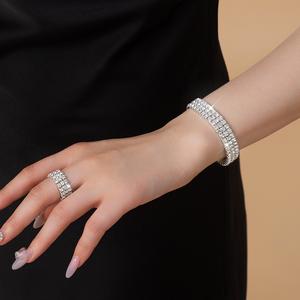 สร้อยข้อมือ Rhinestone ยางยืด, แหวนยางยืด, ราคาไม่แพง, หรูหรา, เครื่องประดับหรูหรา, แฟชั่น, ใหม่สำหรับปี 2025