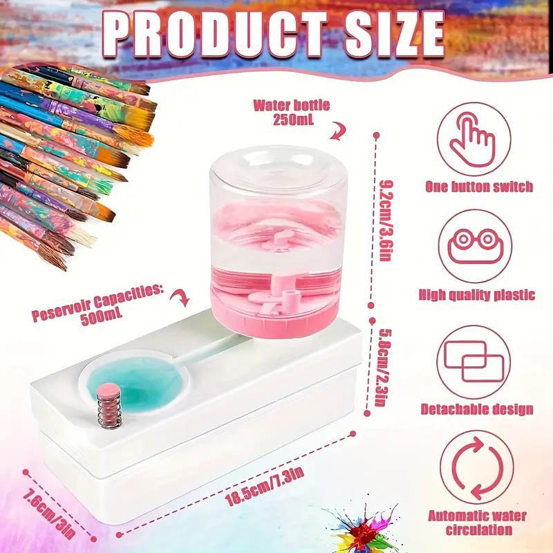 Paint Brush Cleaner, Paint Brush Flusher, Water Recycled Oil Brush Scrubber, Art Supplies for Students School Home, Children's Day Gift, Easter Gifts, Drawing Tools 4