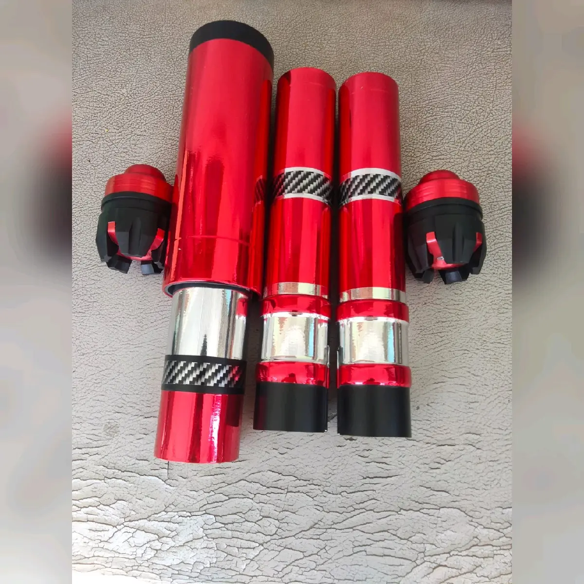 paket komplit cover shock/variasi shockbreaker depan belakang plus jalu as motor beat all series (no karbu)