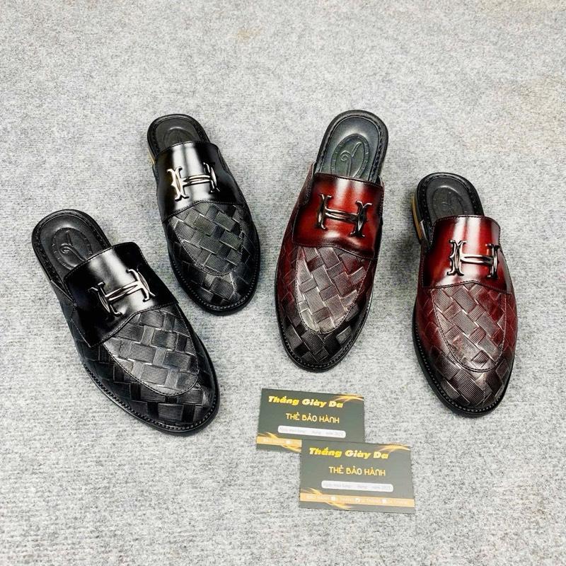  Giày Sục Nam Cao Cấp Sục Vân Đan Chéo H 
