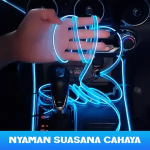 5m Lampu Strip Neon Led Fleksibel Panjang usb Untuk Dekorasi Interior Mobil Laptop Mobil Suasana Interior Lampu 12V