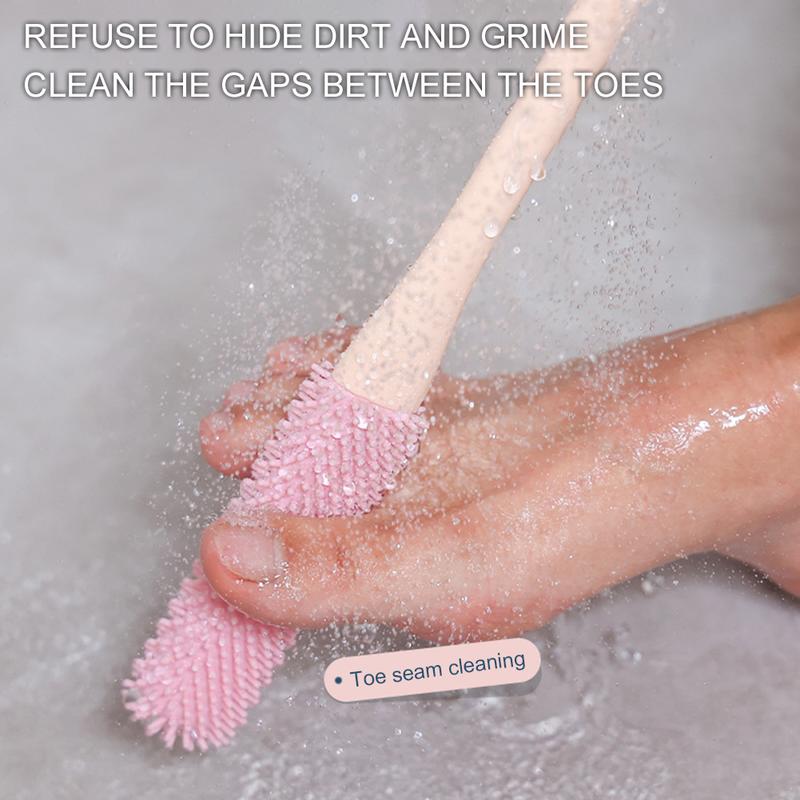 Product Introduction of 2pcs Soft Toe Gaps Cleaning Brush Foot Washing Silicone Scrubber Brush Foot Rubbing Board Bathing Gadget 2