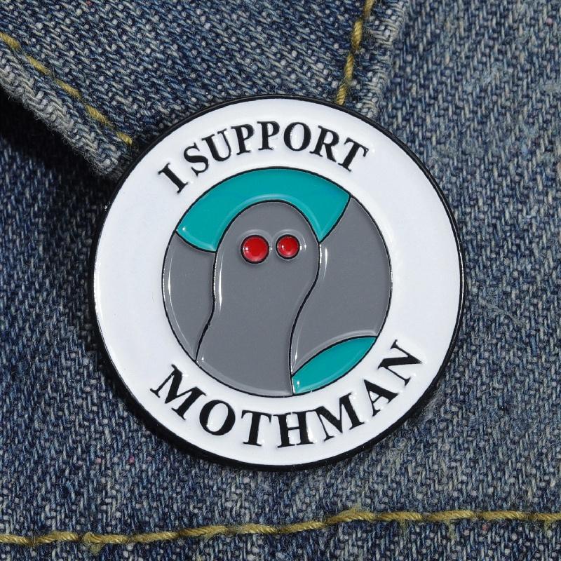 I Hỗ Trợ Ghim Tráng Men Mothman, Trâm Cài Ba Lô Tự Làm, Huy Hiệu Cổ Áo, Ghim Cài Ve Áo, Quà Tặng, Trang Sức, Trâm Cài Hoạt Hình, Phụ Kiện 1
