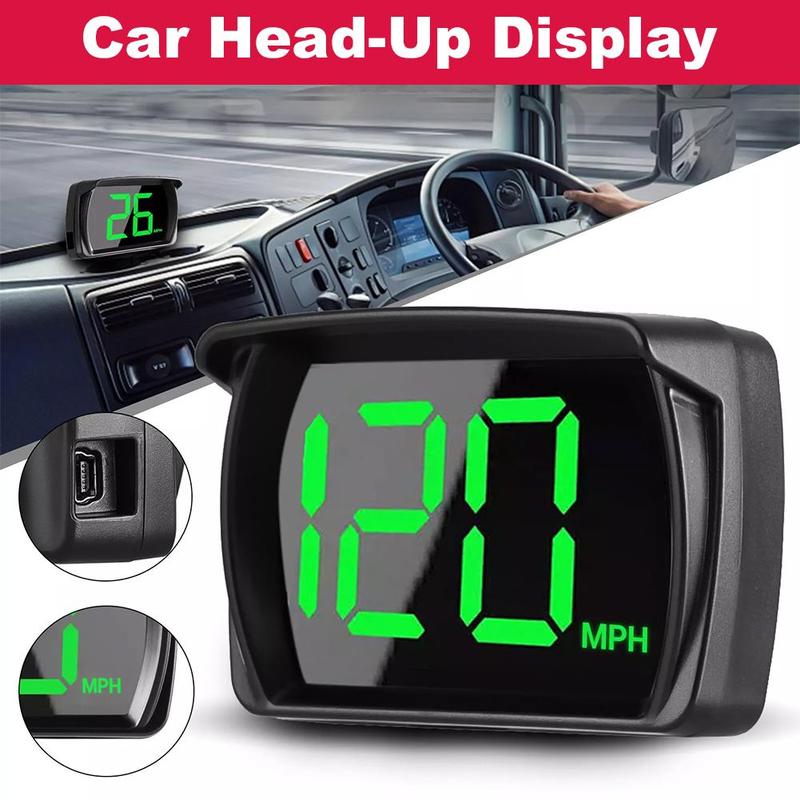 Đồng Hồ Đo Tốc Độ Kỹ Thuật Số, Hud Xe Hơi, Đồng Hồ Đo Tốc Độ GPS, Màn Hình Lật Đầu, Thích Hợp Cho Tất Cả Các Loại Ô Tô, Có Cổng USB Tốc Độ, Cắm Và Chạy, Dễ Sử Dụng 0