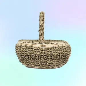 K64XL - Keranjang rotan piknik segres tanpa tutup XL 30x23x15cm hampers parcel seserahan tabur bunga camping outdoor Tikar
