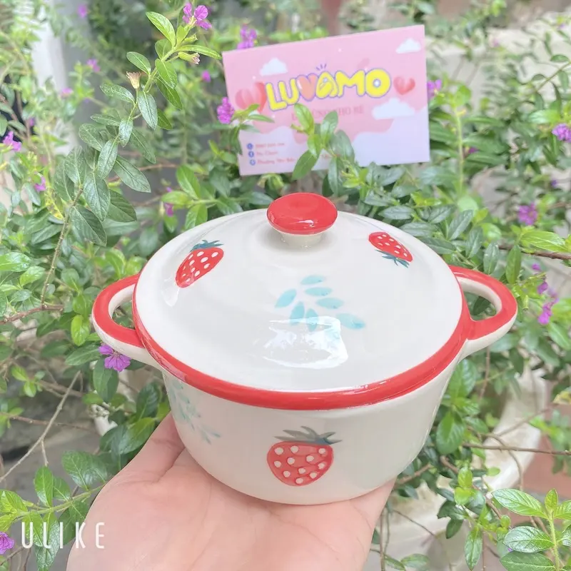 Chén sứ hình Ramenkin có nắp cho bé ăn dặm 2