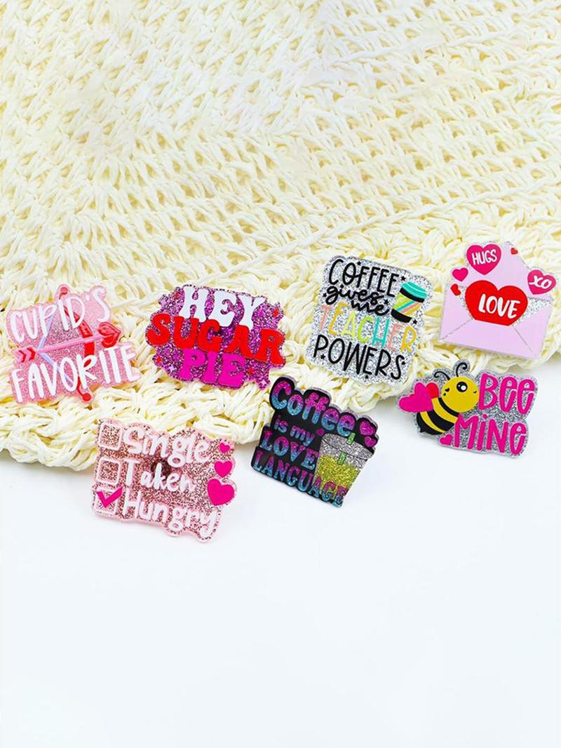 Product Introduction of Cute Letter Pattern Bag Charm, Fashionable Bag Decoration for Beach Bag, Bag Decoration for Women & Girls, Bag Accessories for Beach Bag 5