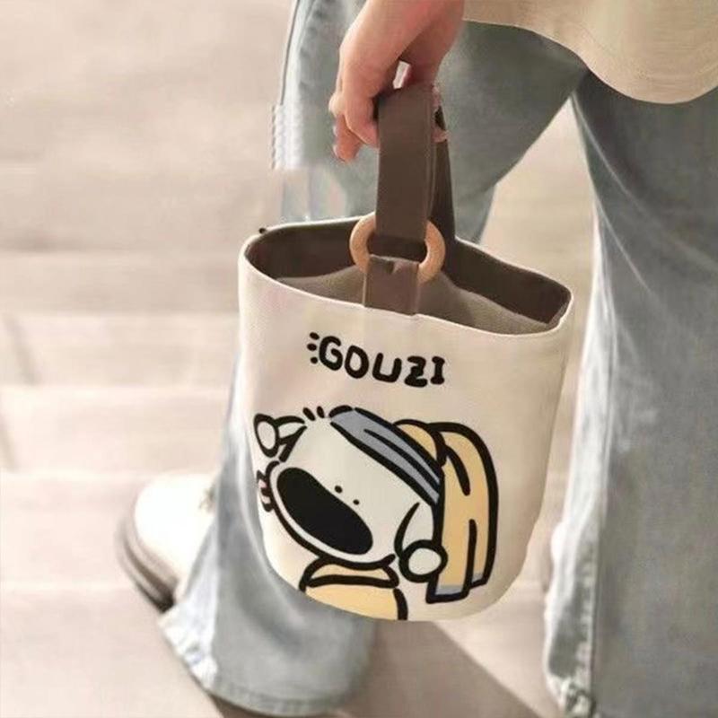 Office Worker Handbag Canvas Bucket Bag Cute Bucket Type Hand Bento Bag Bao Ma Out Handbag Outdoor Sports 7