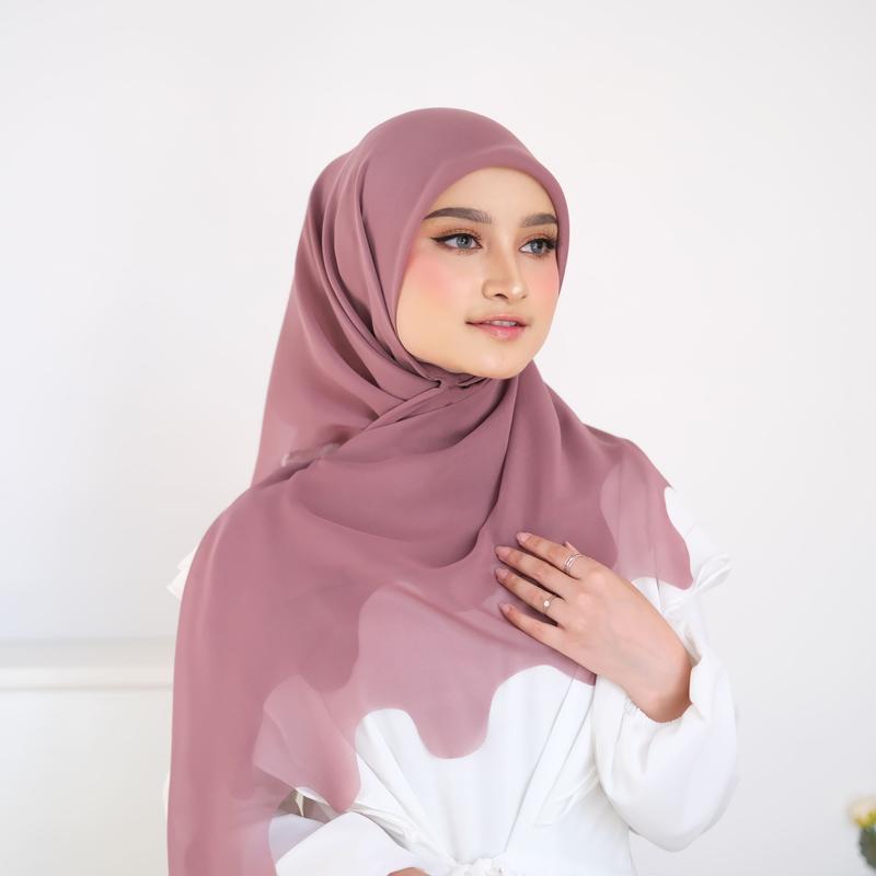 Hijab Segiempat Lasercut Gelombang Polycotton Bella Square 6