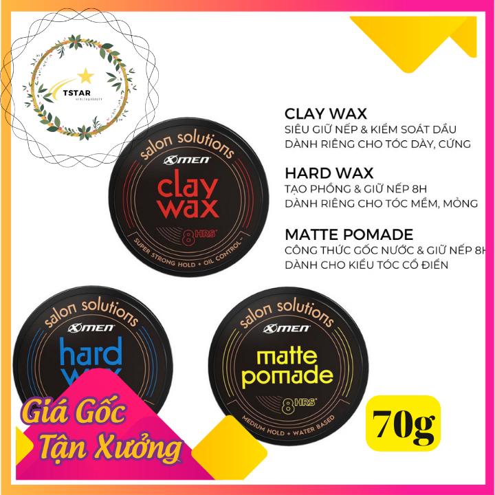  Sáp Vuốt Tóc Xmen Clay Wax Hard Wax Matte Pomade 70g Giá Rẻ chính hãnġ-Shop Mĩ Phẩm 