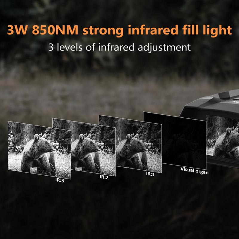 Product Introduction of 4K Infrared Night Vision Binoculars, 3-inch Screen 8x Digital Zoom Video Camera, Outdoor Exploration Night Observation Camera 7