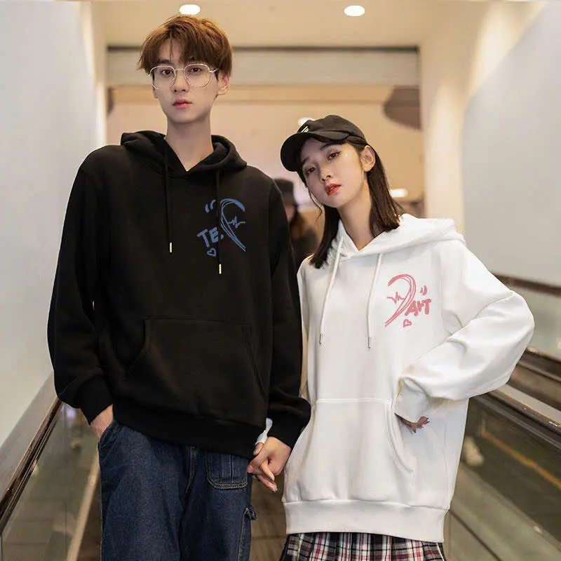 Áo Khoác Hoodie Nam Nữ  in Trái Tim TE ART chất vãi nỉ dầy dặn, hoodie có mữ to rộng 2 lớp [A292] Nữ Top Women Voi 1