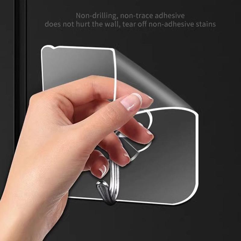 Product Introduction of 1/5/10Pcs New Kitchen Bathroom Non Trace Hooks Wall Hanger Sticky Sucker 8