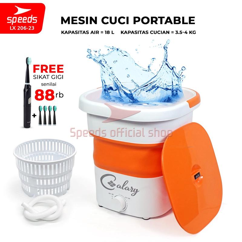 SPEEDS Mesin Cuci Portabel Mesin Pengering Air Kecil Mini Washing Machine Dinamo Mesin Pencuci Pakaian 206-23 1