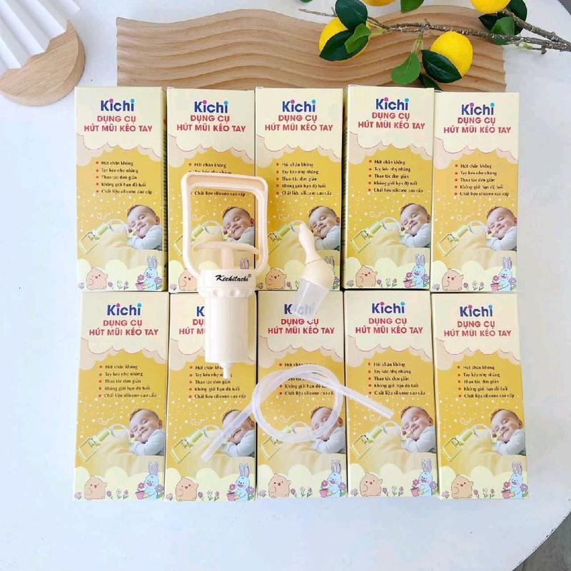 Dụng Cụ Hút Mũi Kéo Tay Thế Hệ Mới Kichilachi - Chất liệu Silicon cao cấp, Bình chứa chất nhầy chống trào ngược, Ống hút silicon mềm 2