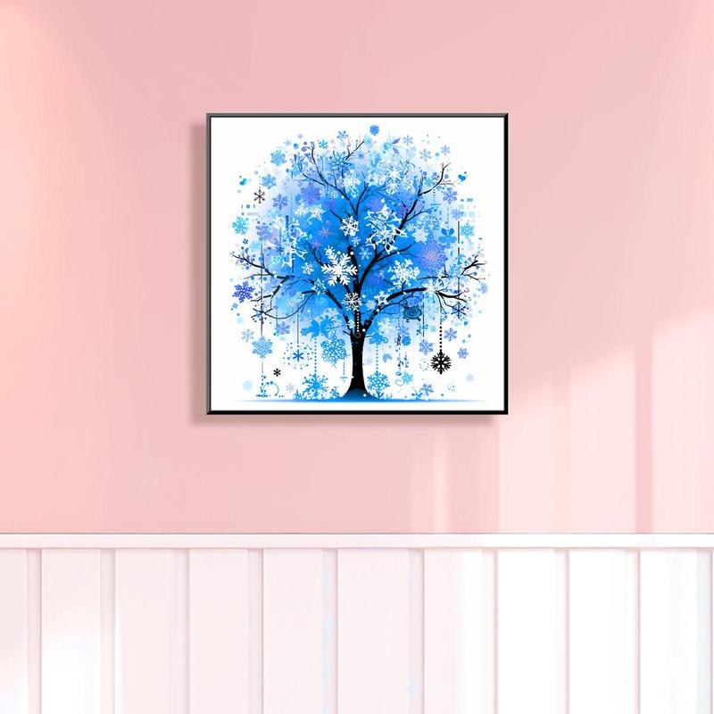 Product Introduction of Happy Tree Pattern DIY Cross Stitch Kit, 1 Set 11CT Embroidery Kit, DIY Cross Stitch Kit for Beginners, Cross Stitch Supplies 11
