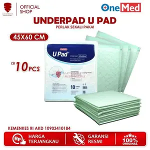 U Pad 40x60cm Onemed Underpad Alas Perlak Under Pad Popok Ompol Isi 10 Medis