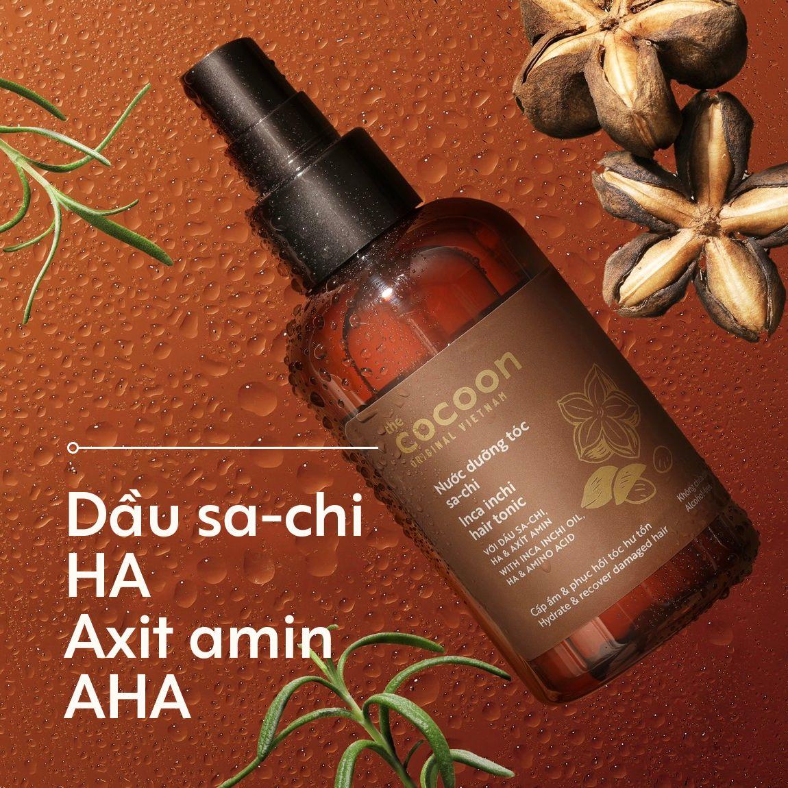 Hình ảnh Nước dưỡng tóc Sa-chi Cocoon giúp cấp ẩm và phục hồi hư tổn 140ml 4