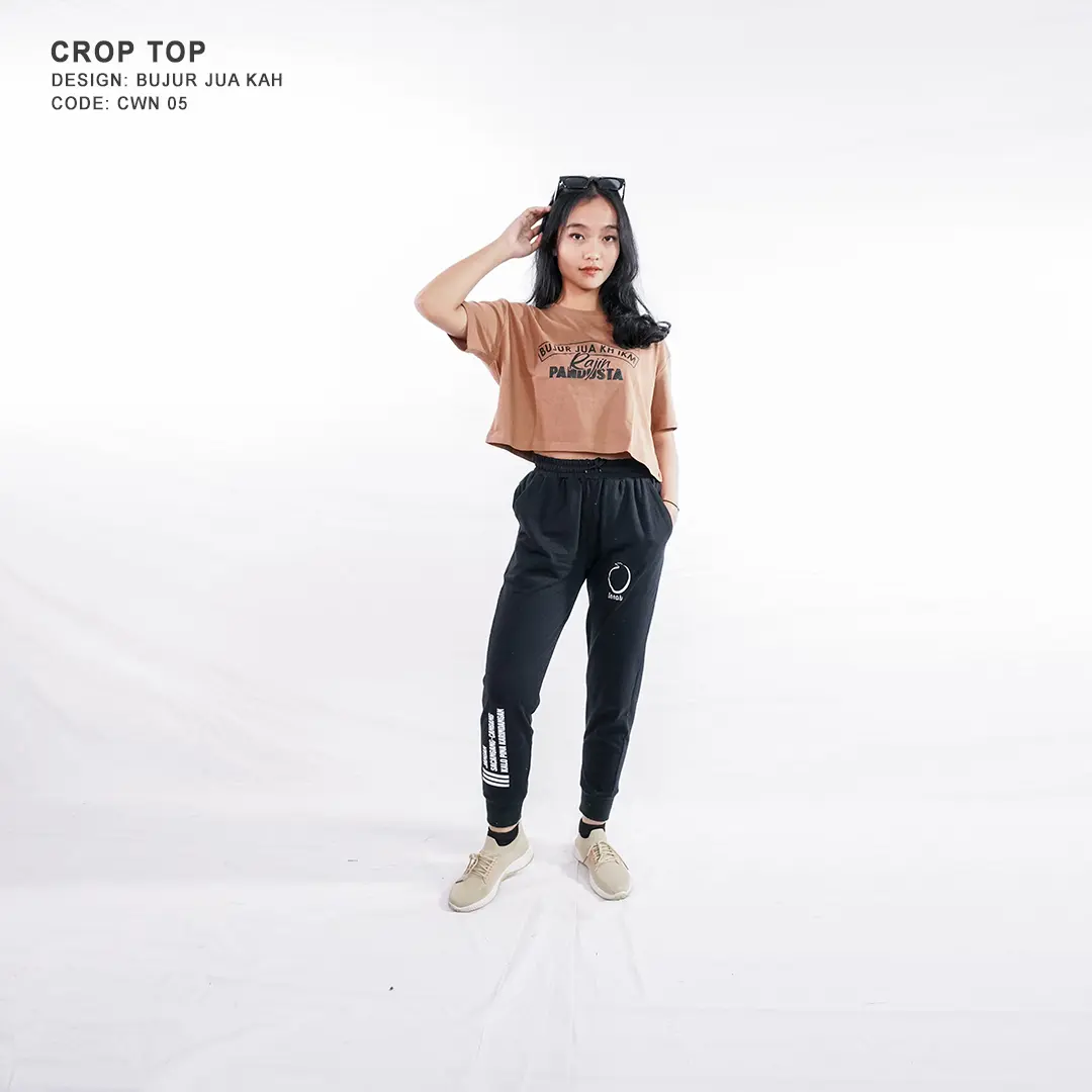 Intalu Crop Top Kaos Wanita Bujur Jua Kah Ikam Pendusta | CWN 05