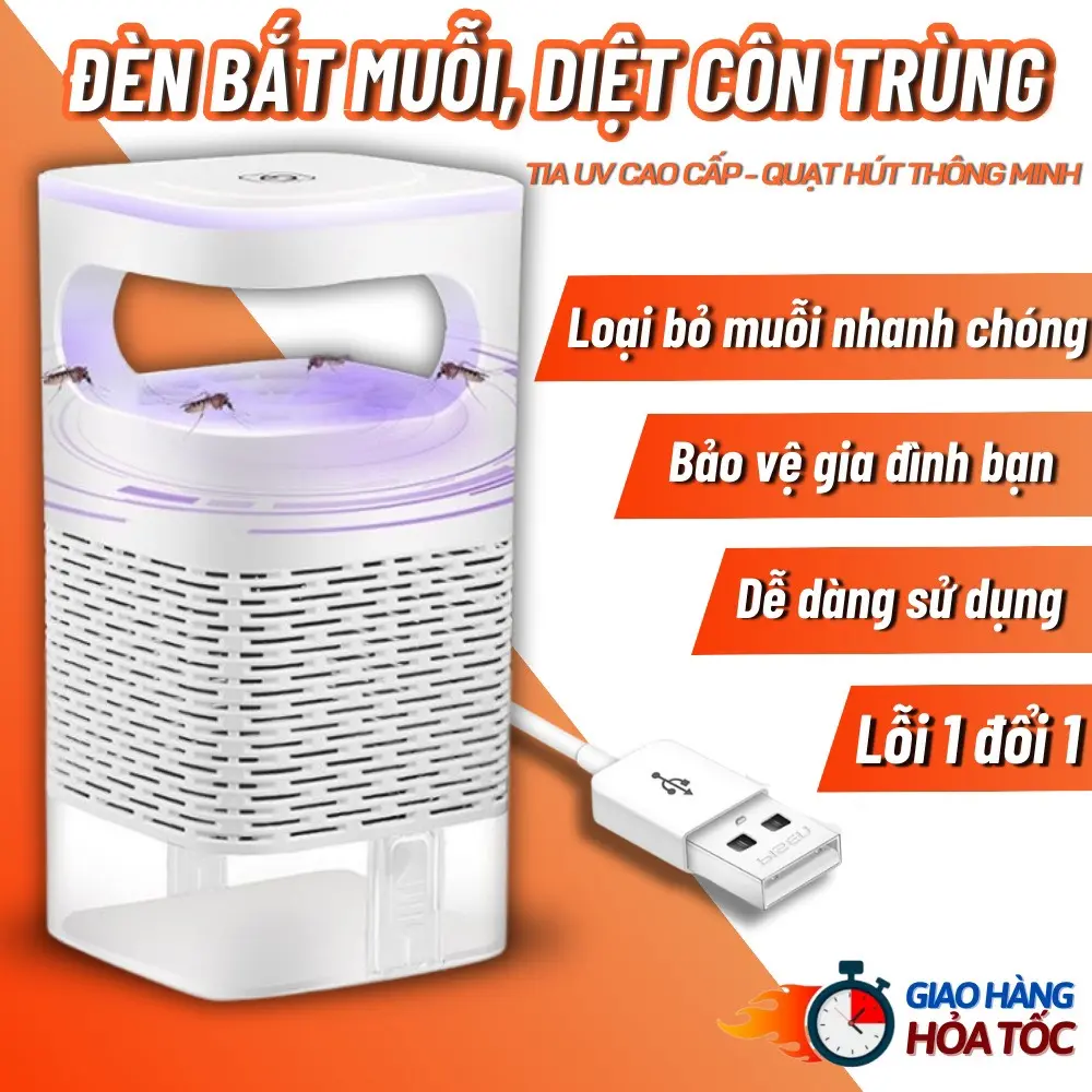 Máy Bắt Muỗi Thông Minh - Đèn LED UV Hút Côn Trùng , Muỗi , Bọ không thải khí độc. Đèn Bắt Muỗi Máy Đuổi Muỗi